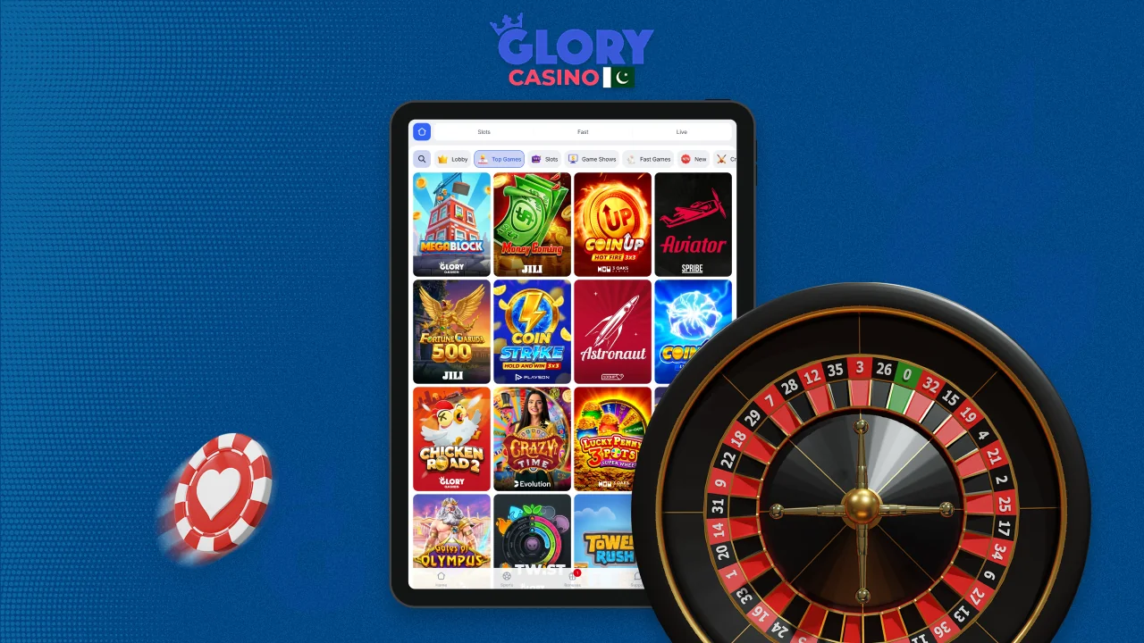 Online games in Glory Casino app for players from Pakistan