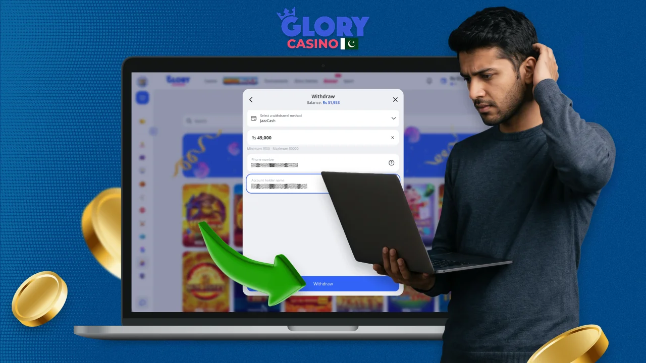 Withdrawal methods for pakistani players at Glory Casino